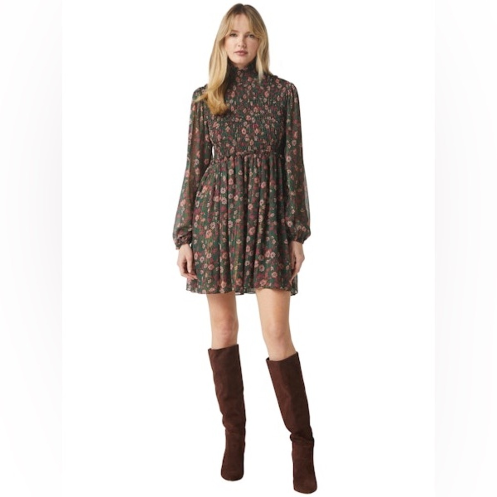 Misa Los Angeles - Jessa Dress in Evergreen Floral - Size XS - Like New!